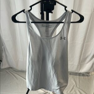 Under Armour Blue Fitted Sleeveless Tank Top with Ribbed Design